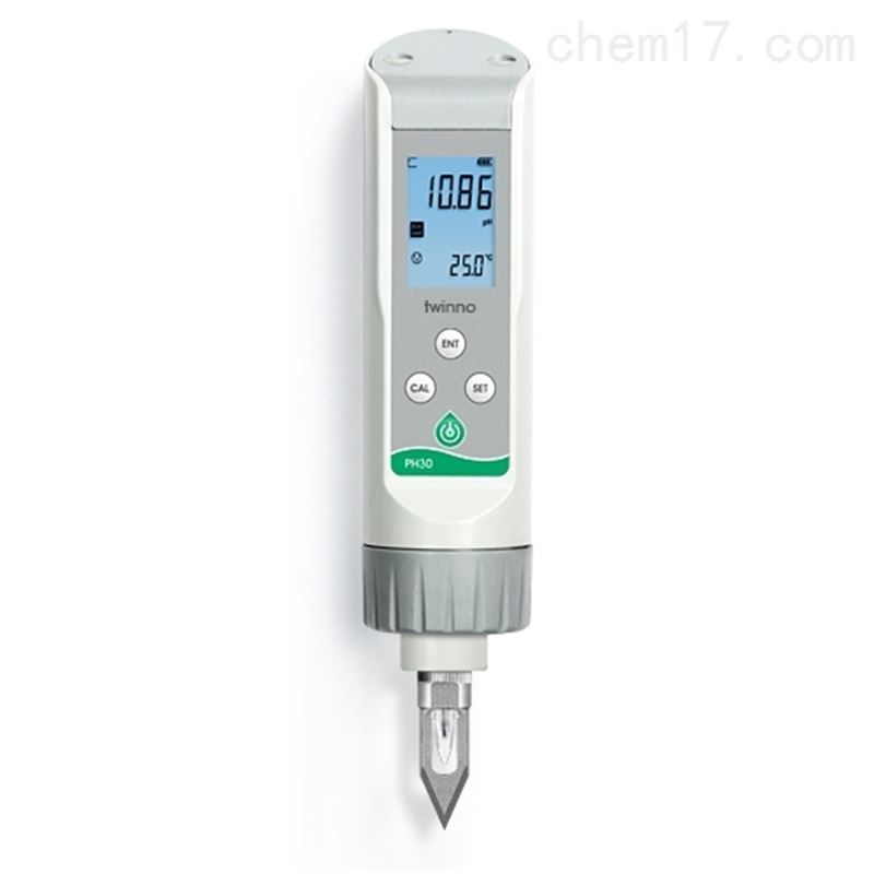 Pen type solid piercing pH testing pen